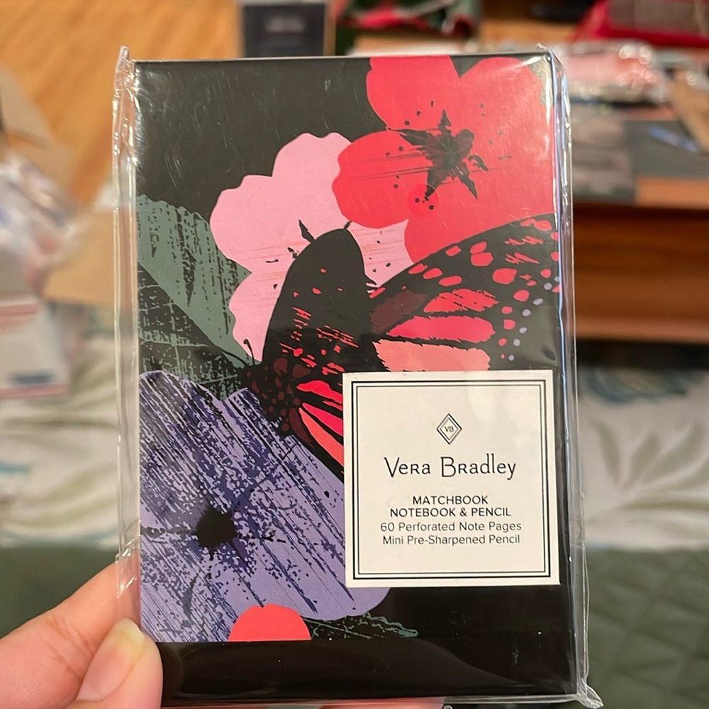 Vera Bradley Havana Rose Matchbook Notebook & Pencil
